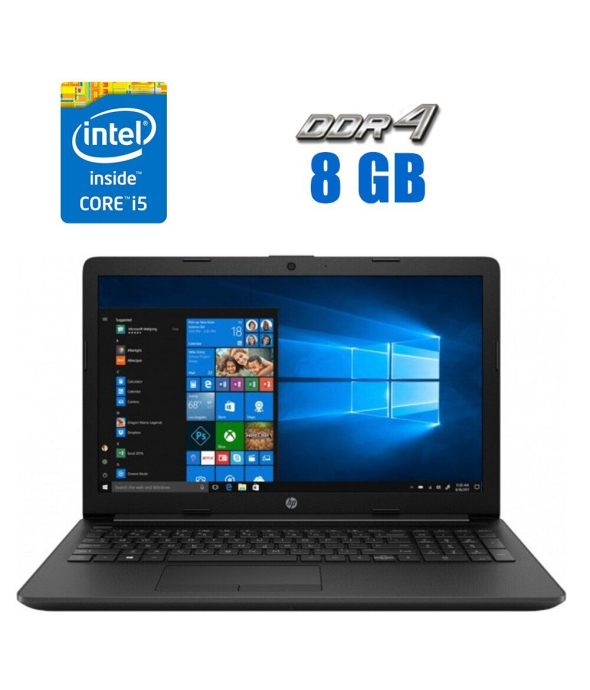 Ноутбук HP 15-da2658ng / 15.6&quot; (1920x1080) TN / Intel Core i5-10210U (4 (8) ядра по 1.6 - 4.2 GHz) / 8 GB DDR4 / 256 GB SSD / Intel UHD Graphics / WebCam - 1