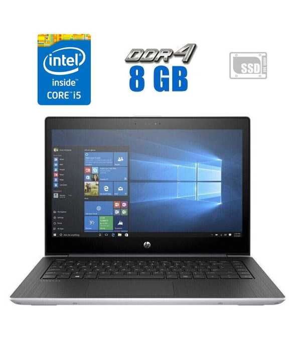 Ультрабук HP ProBook 440 G5 / 14&quot; (1920x1080) IPS / Intel Core i5-8250U (4 (8) ядра по 1.6 - 3.4 GHz) / 8 GB DDR4 / 480 GB SSD / Intel HD Graphics 620 / WebCam - 1