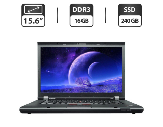 БУ Ноутбук Lenovo ThinkPad T530i / 15.6&quot; (1366x768) TN / Intel Core i5-3340M (2 (4) ядра по 2.7 - 3.4 GHz) / 16 GB DDR3 / 240 GB SSD / Intel HD Graphics 4000 / WebCam / VGA из Европы