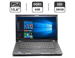 БУ Ноутбук Lenovo ThinkPad T530 / 15.6&quot; (1600x900) TN / Intel Core i7-3520M (2 (4) ядра по 2.9 - 3.6 GHz) / 8 GB DDR3 / 240 GB SSD / Intel HD Graphics 4000 / DVD-ROM / VGA из Европы