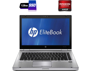 БУ Ноутбук Б-класс HP EliteBook 8460p / 14&quot; (1366x768) TN / Intel Celeron B840 (2 ядра по 1.9 GHz) / 4 GB DDR3 / 128 GB SSD / AMD Radeon HD 6470M, 1 GB DDR3, 64-bit / WebCam / DVD-ROM / DisplayPort из Европы