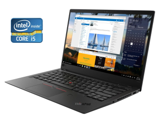 БУ Ультрабук А класс Lenovo ThinkPad X1 Carbon Gen 6 / 14&quot; (2560x1440) IPS / Intel Core i5-8350U (4 (8) ядра по 1.7 - 3.6 GHz) / 8 GB DDR4 / 256 GB SSD / Intel UHD Graphics 620 / WebCam / Win 10 Pro из Европы