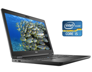 БУ Ноутбук А- класс Dell Latitude 5580 / 15.6&quot; (1366x768) TN / Intel Core i5-7440HQ (4 ядра по 2.8 - 3.8 GHz) / 8 GB DDR4 / 256 GB SSD / Intel HD Graphics 630 / WebCam / Win 10 Pro из Европы