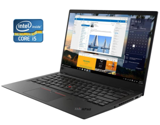 БУ Ультрабук А- класс Lenovo ThinkPad X1 Carbon Gen 5 / 14&quot; (1920x1080) IPS / Intel Core i5-7300U (2 (4) ядра по 2.6 - 3.5 GHz) / 8 GB DDR4 / 256 GB SSD / Intel HD Graphics 620 / WebCam / Win 10 Pro из Европы
