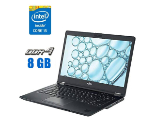 БУ Ноутбук Fujitsu Lifebook U7410 / 14&quot; (1920x1080) IPS / Intel Core i5-10210U (4 (8) ядра по 1.6 - 4.2 GHz) / 8 GB DDR4 / 480 GB SSD / Intel UHD Graphics / WebCam из Европы