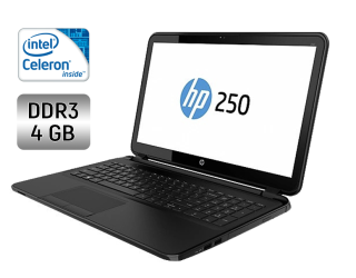 БУ Ноутбук HP 250 G5 / 15.6&quot; (1366x768) TN / Intel Celeron N3060 (2 ядра по 1.6 - 2.48 GHz) / 4 GB DDR3 / 128 GB SSD / Intel HD Graphics 400 / WebCam / DVD-RW из Европы