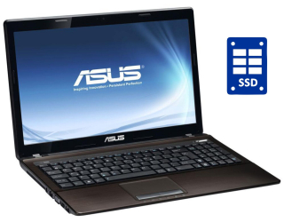 БУ Ноутбук Asus K53E / 15.6&quot; (1366x768) TN / Intel Core i3-2330M (2 (4) ядра по 2.2 GHz) / 8 GB DDR3 / 240 GB SSD / Intel HD Graphics 3000 / WebCam / DVD-ROM / Win 10 Pro  из Европы