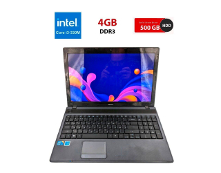 БУ Ноутбук Б-класс Acer Aspire 5733Z/ 15.6&quot; (1366x768) TN / Intel Core i3-330M (2 (4) ядра по 2.13 GHz) / 4 GB DDR3 / 500 GB HDD / Intel HD Graphics / WebCam из Европы