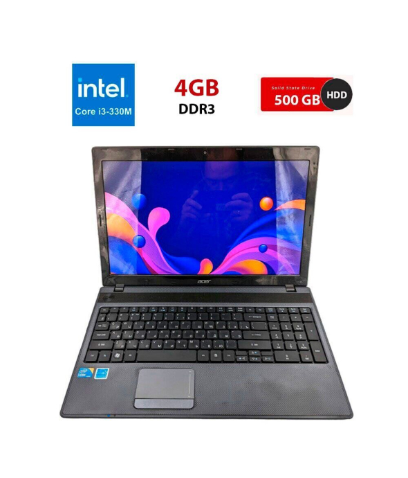 Ноутбук Б-класс Acer Aspire 5733Z/ 15.6&quot; (1366x768) TN / Intel Core i3-330M (2 (4) ядра по 2.13 GHz) / 4 GB DDR3 / 500 GB HDD / Intel HD Graphics / WebCam - 1